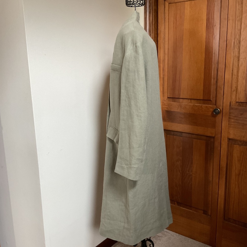 Zara 100% Linen Coat with Pockets, Small - Picture 5 of 14